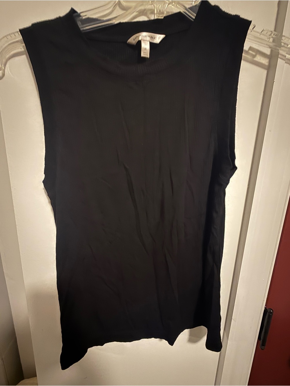 Banana Republic Black Ribbed Sleeveless Tank